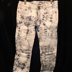 Machine NEW Black & White Tie Died Size 31 Men Skinny Jeans